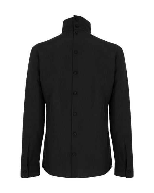 Gucci Black Long-Sleeve Plain Shirt for men