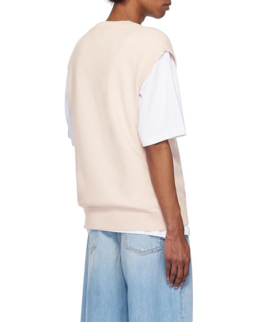 J.W. Anderson White Jw Anderson Logo Embroidered V-Neck Vest for men