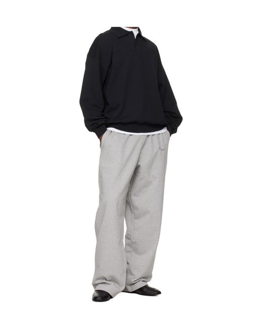 Vetements Black Long-Sleeve Buttoned Polo Shirt for men