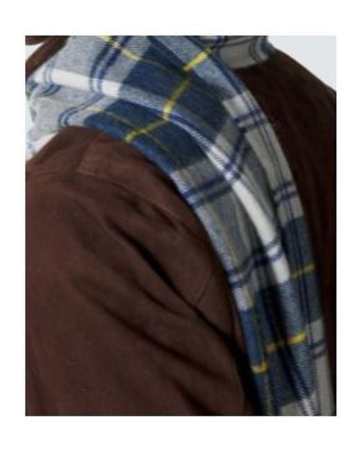 Dunhill Blue Tartan Cashmere Scarf for men