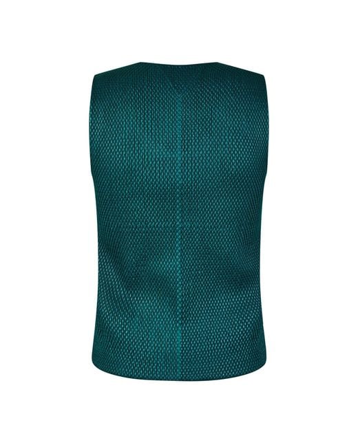 Bottega Veneta Green Solid Color Leather Tailored Jacket for men