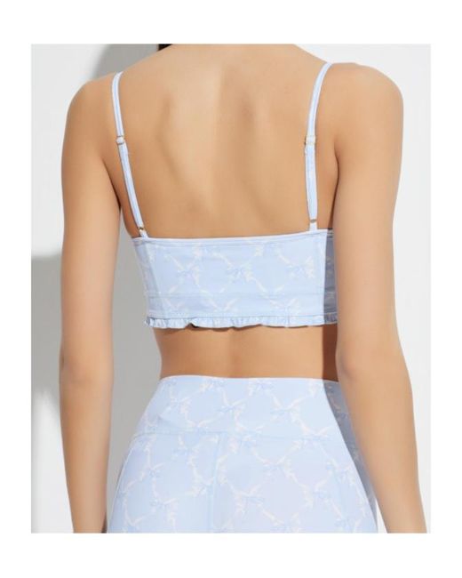 LoveShackFancy Blue Erza Printed Performance Top