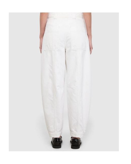 Closed White Rhannon Barrel Cropped Jeans
