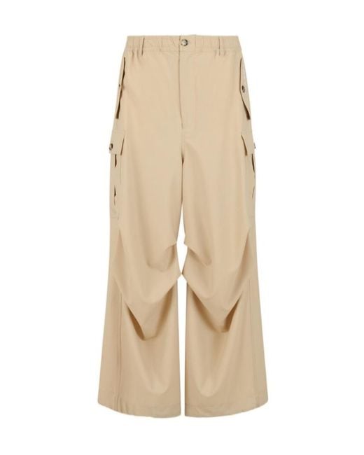 Marni Natural Draped Cargo Trousers for men