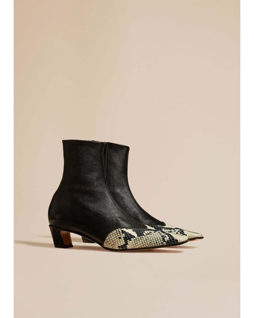 Khaite Black Nevada Ankle Stretch Boot 40
