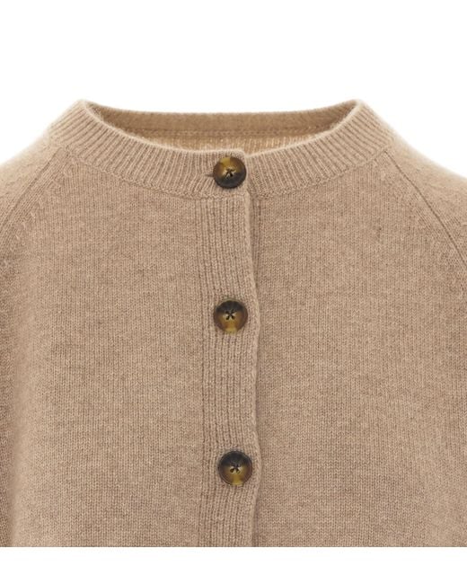 Loulou de Saison Natural Heike Cropped Button Cardigan