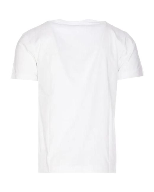 COMME DES GARÇONS PLAY White Comme Des Garçons Play Logo Patch Crewneck T-Shirt for men