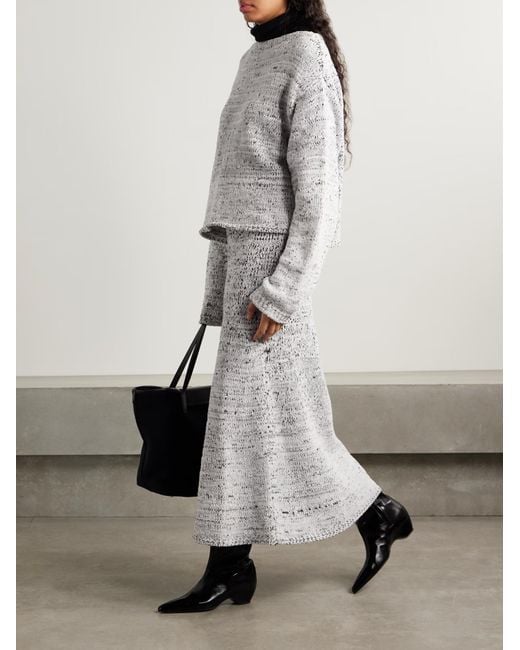 Proenza Schouler Gray Kerry Knitted Midi Skirt