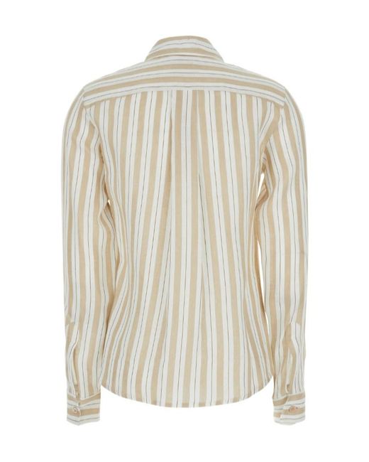 Semicouture White Semi Couture Striped Linen Shirt