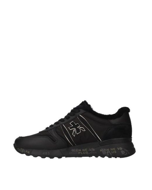 Premiata Black Round-Toe Sneakers for men