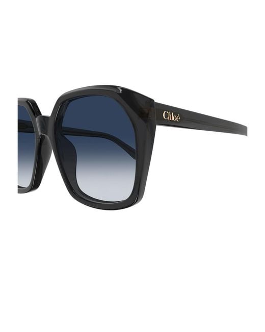 Chloé Blue Chloé Eyewear Salome Oversized Frame Sunglasses