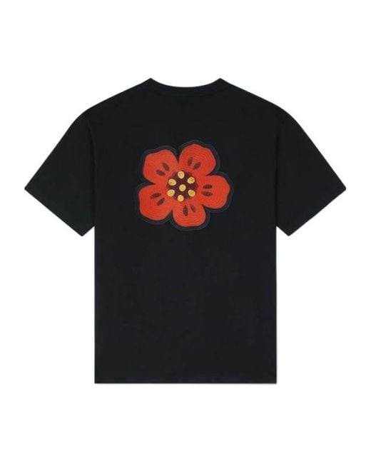 KENZO Black 'Boke Flower' Embroidered T-Shirt for men