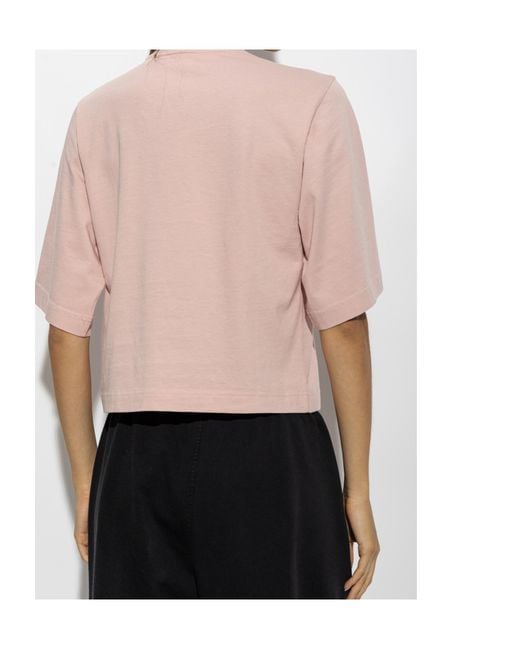 Palm Angels Pink Crew-Neck T-Shirt
