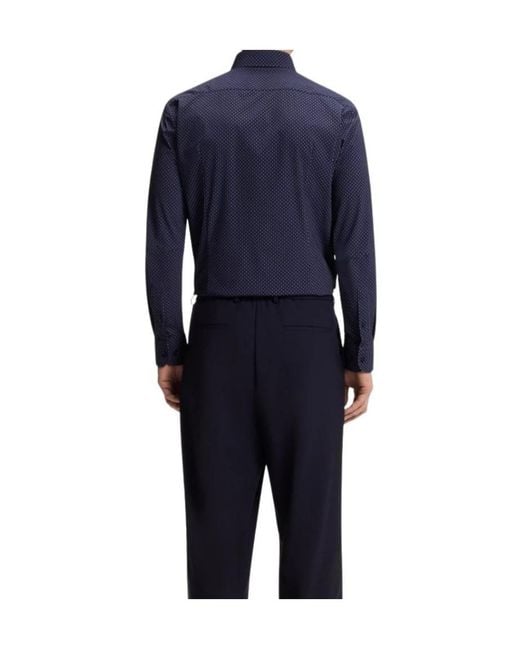 Boss Blue Printed Shirt for men