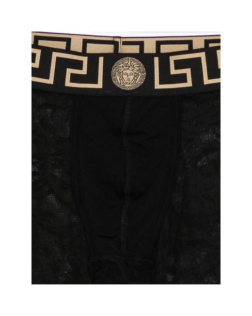 Versace Black Logo-Pattern Boxers for men