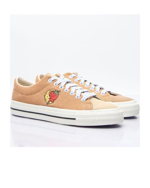 Converse White Lace-Up Low-Cut Skate Shoes for men