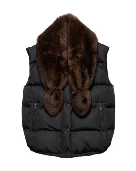 Prada Black Button-Up Gilet