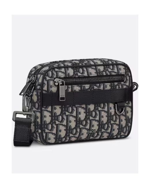 Dior Black Mini Safari Bag With Strap for men