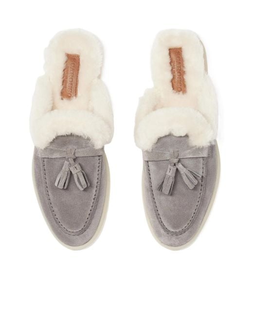 Scarosso Multicolor Lucrezia Shearling Slip-On Mules