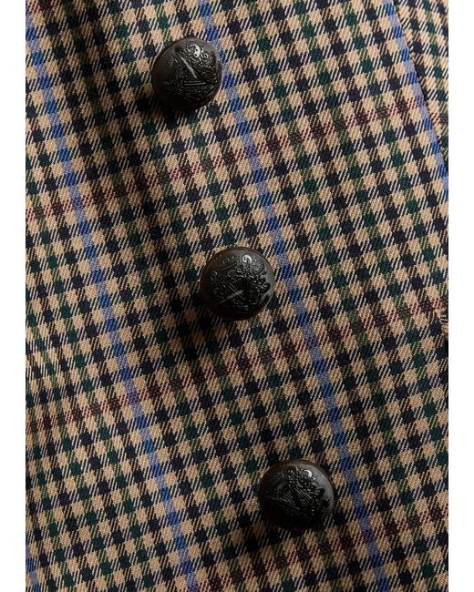 Veronica Beard Green Claude Dicky Plaid Stretch-Wool Blazer