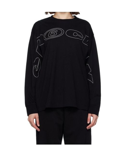 MM6 by Maison Margiela Black Long Sleeve T-Shirt