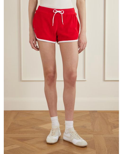 Polo Ralph Lauren Red Cotton Blend Terry Shorts