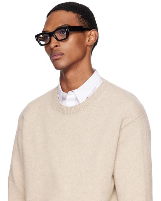 Cutler & Gross White 1419 Rectangle Glasses for men