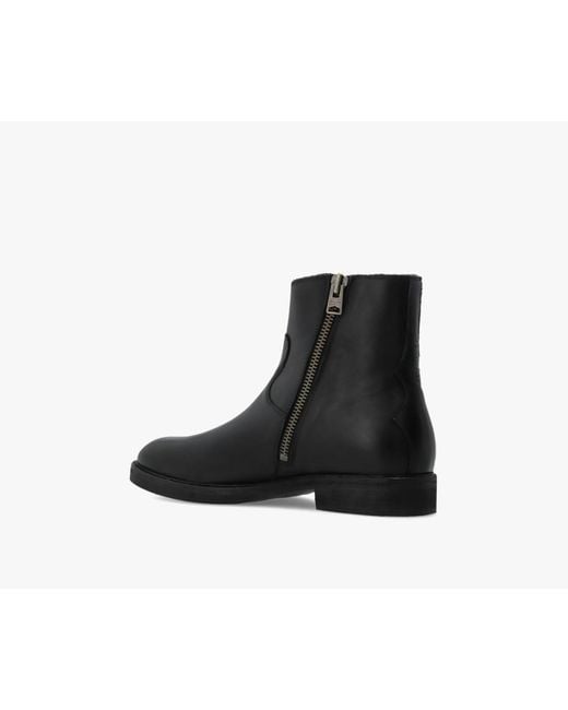 AllSaints Black Round-Toe Boots for men