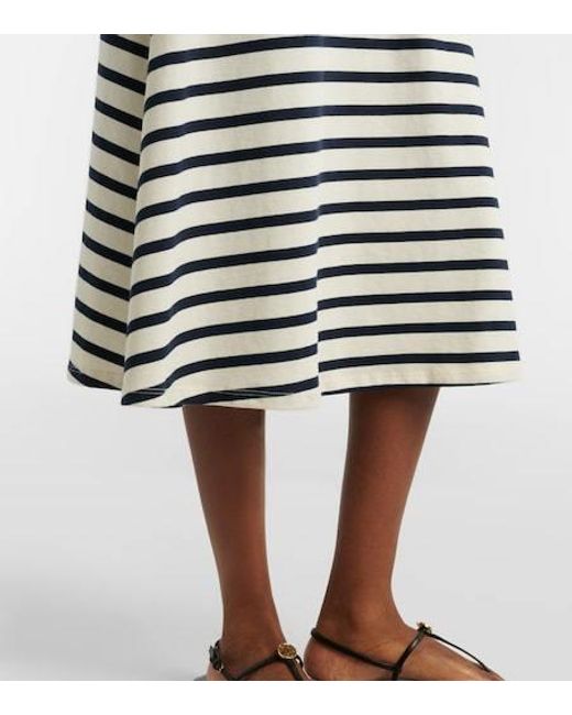 FRAME White Sea Breeze Striped Cotton Polo Dress