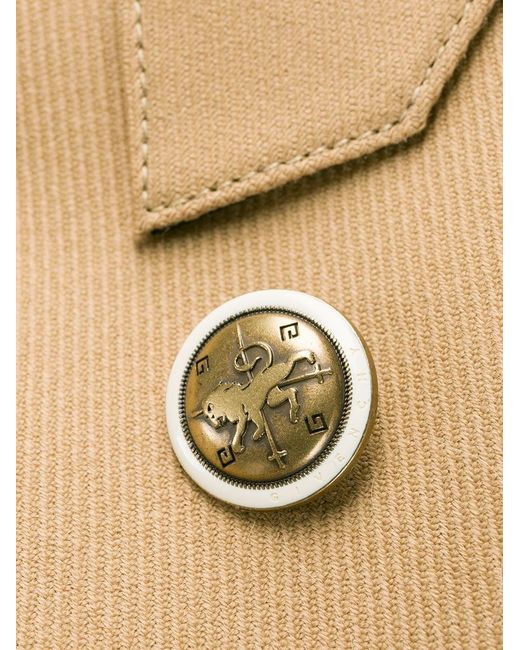 Givenchy Natural Single-Breasted Belted Coat