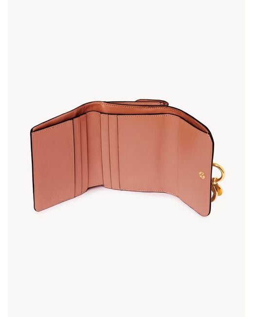 Chloé Pink Small Alphabet Tri-Fold