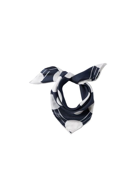 Jacquemus Blue Heart Motif Silk Scarf for men
