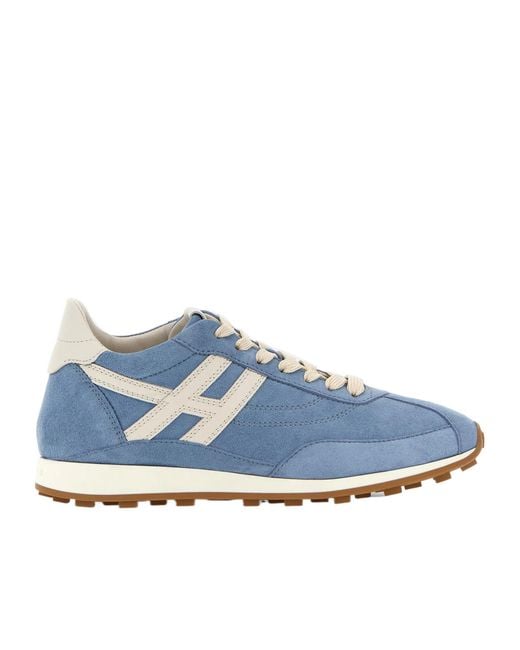 Hogan Blue H699 Suede Sneakers