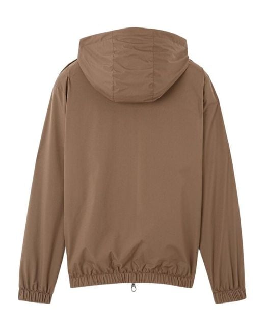 Loro Piana Brown Double-Sided Hooded Pilot Jacket for men
