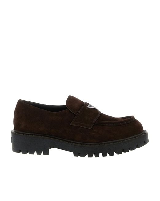 Prada Black Suede Loafers for men