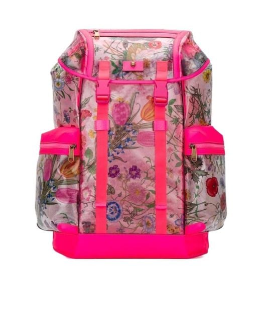 Gucci Pink Printed Casual Backpack