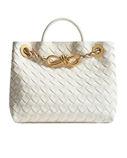 Bottega Veneta Gray Small Andiamo Chain
