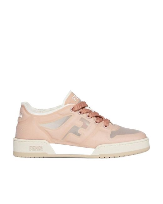 Fendi Pink Match Mesh Low-Top Sneakers