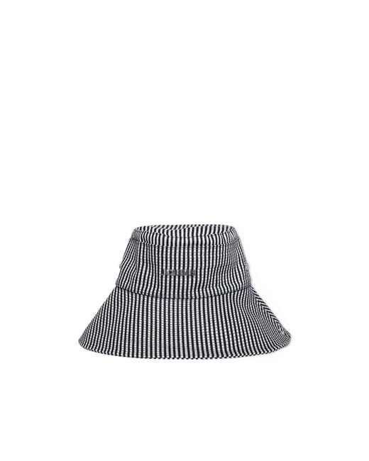 Jacquemus Blue Letter Fisherman Hat