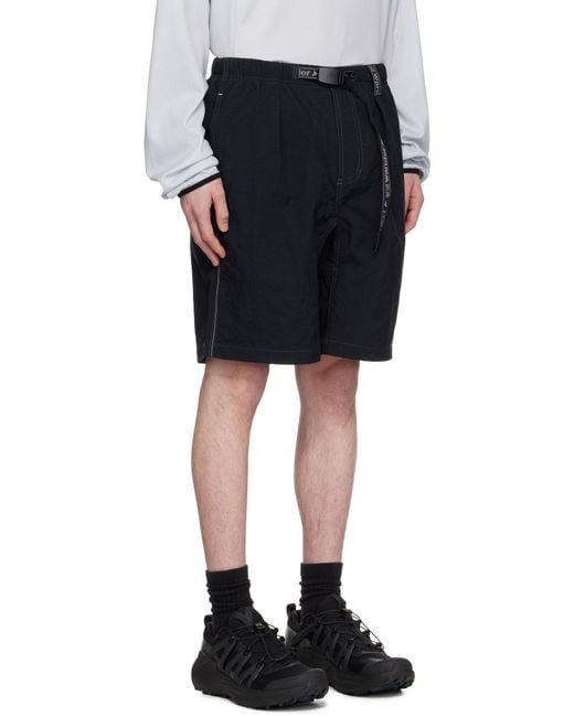And Wander Black X Gramicci Nylon G Shorts for men