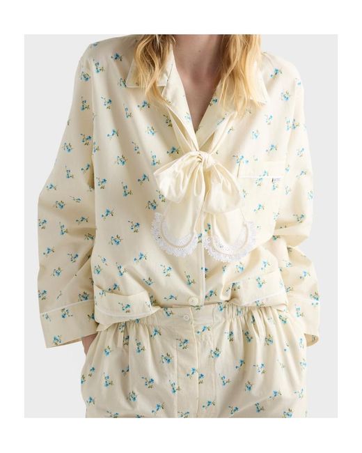 Prada Natural Bouquet Print Old Canvas Shirt