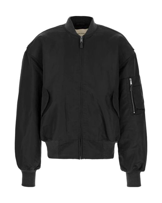 Entire studios Black Padded Bomber Jacket for men