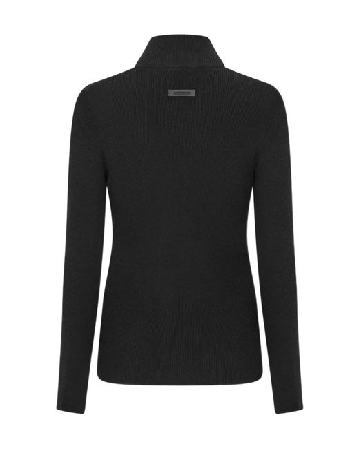 Fear Of God Black Collared Zipper Sweater