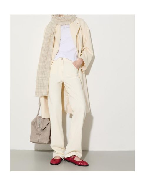 MAX&Co. White Long-Sleeved Coat