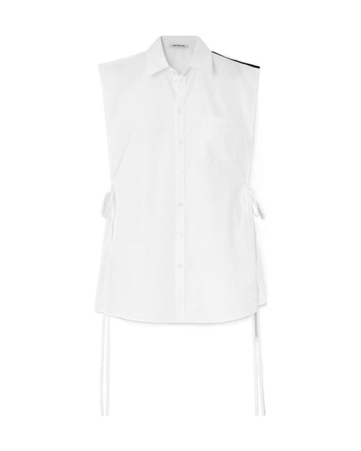 Peter Do White Loose-Fit Pure Cotton Blouse