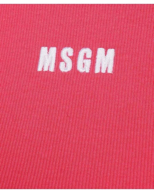 MSGM Pink Sleeveless Tops