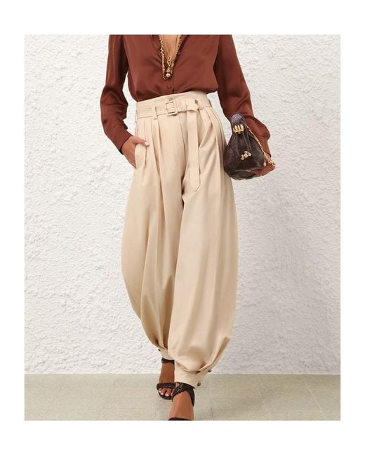 Zimmermann Natural Wool Harem Pants
