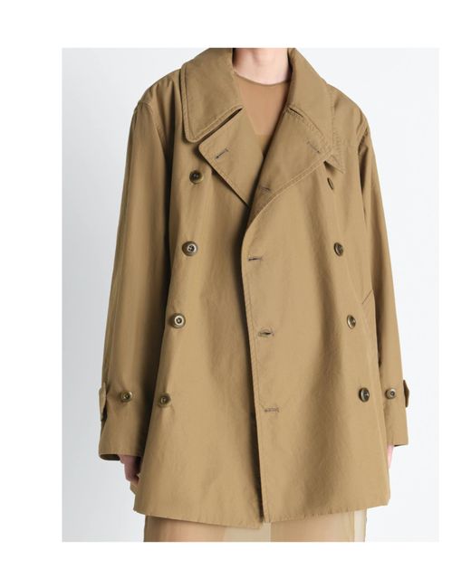 Lemaire Natural Cropped Trench Coat