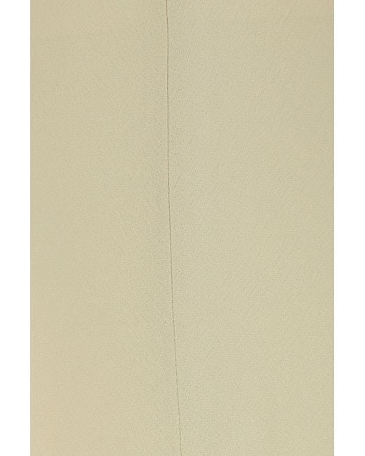 AMI Natural Straight Hem Midi Skirt