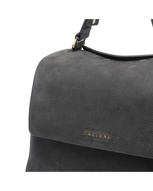 Orciani Black Sveva Top Handle Shoulder Bag